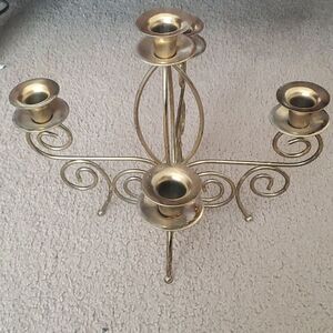 Brass 5 tier candelabra Holds 6 taper candles